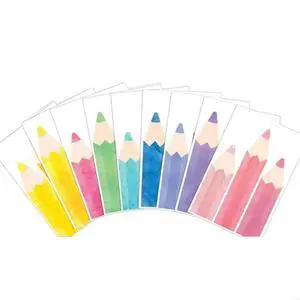 2025 Pencil Shaped Window Decoration Sticker Safe Paper Materials Colorful Sticker 2025 Pencil Shaped Window Decoration Sticker Safe Paper Materials Colorful Sticker