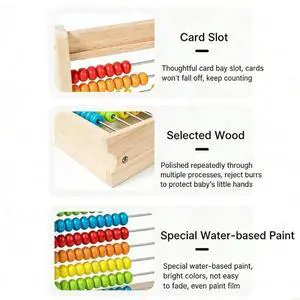 Children Wooden Abacus Math Counting Toy With Number Cards Math Operations Table For Kids Preschooler Early Education Children Wooden Abacus Math Counting Toy With Number Cards Math Operations Table For Kids Preschooler Early Education