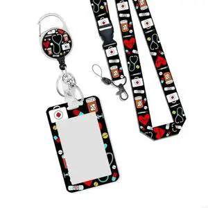 Retractable Lanyard Badge Holder Name Card Holder with Lanyards Retractable Reels Clip Retractable Keychain Badge Holder Retractable Lanyard Badge Holder Name Card Holder with Lanyards Retractable Reels Clip Retractable Keychain Badge Holder