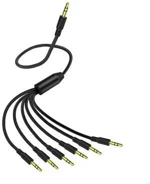 2025 Travel 3.5mm Stereo Splitter Cable 1 Source 6 Speakers or Headphones 2025 Travel 3.5mm Stereo Splitter Cable 1 Source 6 Speakers or Headphones