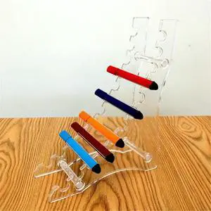 2Pcs Space Saving PVC Pen Stand 12 Slots Pen Display Stand For Pencils Marker 2Pcs Space Saving PVC Pen Stand 12 Slots Pen Display Stand For Pencils Marker
