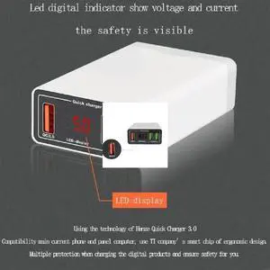 QC3.0 Adapter with Voltmeter 12V-24V LED Display for Phone Tablets QC3.0 Adapter with Voltmeter 12V-24V LED Display for Phone Tablets