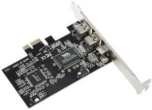 PCI-E 3 Ports 1394a 1394b Firewire Expansion Card 2 X 6 Pin + 1 X 4 Pin for Desktop PC Data Transfer Rates 800 400 200 100Mbps PCI-E 3 Ports 1394a 1394b Firewire Expansion Card 2 X 6 Pin + 1 X 4 Pin for Desktop PC Data Transfer Rates 800 400 200 100Mbps