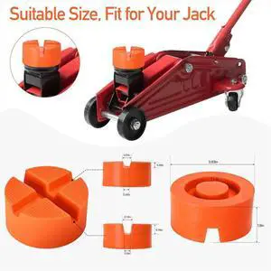 Universal Rubber Floor Jack Pad Adapter, 3.94 X 3.94 X 1.9 in, Frame Rail Protector for Various Cars Universal Rubber Floor Jack Pad Adapter, 3.94 X 3.94 X 1.9 in, Frame Rail Protector for Various Cars