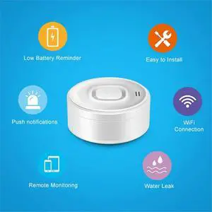 Water Leak Detector 100dB High-Decibel Alarm Remote Real-Time Control Stereo Sensor for Kitchens Water Leak Detector 100dB High-Decibel Alarm Remote Real-Time Control Stereo Sensor for Kitchens