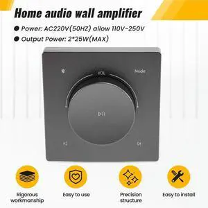 Home Mini Audio Wall Amplifier Hotel Background Music Control Panel TF AUX Bluetooths Player System Control Panel Home Mini Audio Wall Amplifier Hotel Background Music Control Panel TF AUX Bluetooths Player System Control Panel