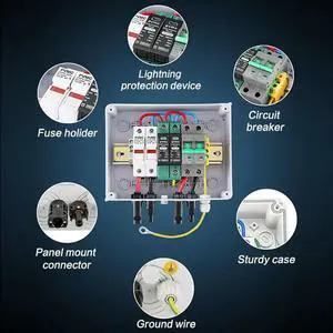 Solar Photovoltaic PV Combiner Box with Lightning-Pattern Protection 1 in 1 Out DC 600V Fuse MCB SPD Waterproof Box IP65 Solar Photovoltaic PV Combiner Box with Lightning-Pattern Protection 1 in 1 Out DC 600V Fuse MCB SPD Waterproof Box IP65