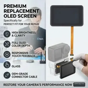 Replace LCD Screen For Action 5 Camera Rear Screen Display Replacement Easy Installation Photography Accessories Replace LCD Screen For Action 5 Camera Rear Screen Display Replacement Easy Installation Photography Accessories