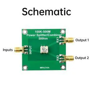 50 ohm 100K-500MHz Power Splitter Combiner/ Fliter Connnector RF Broadband Module for Electronic Component Kit 50 ohm 100K-500MHz Power Splitter Combiner/ Fliter Connnector RF Broadband Module for Electronic Component Kit