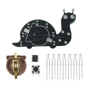 Mini PCB Soldering Board Kit Snail Shaped 7 Green LED STC8G1K17 Electronic DIY Project STEM Teaching Soldering Practice Parts Mini PCB Soldering Board Kit Snail Shaped 7 Green LED STC8G1K17 Electronic DIY Project STEM Teaching Soldering Practice Parts