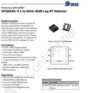 GPQ6040 0.1-6GHz 40dB Log RF Detector GPQ6040 0.1-6GHz 40dB Log RF Detector