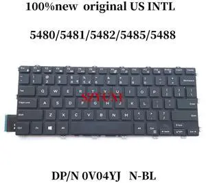 100%US English For Inspiron 5480 5481 5482 5485 5488 Laptop Keyboard No-backlight V04YJ 0V04YJ NSK-ER0SW 100%US English For Inspiron 5480 5481 5482 5485 5488 Laptop Keyboard No-backlight V04YJ 0V04YJ NSK-ER0SW
