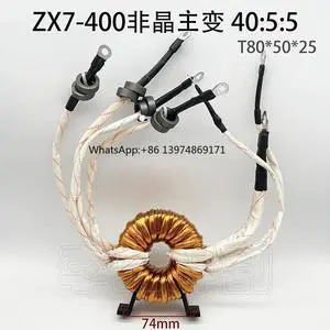 ZX7-400 Inverter Welding Amorphous Transformer IGBT Main Transformer 40:5:5 Dual Output T80*50*25 Copper-clad Aluminum ZX7-400 Inverter Welding Amorphous Transformer IGBT Main Transformer 40:5:5 Dual Output T80*50*25 Copper-clad Aluminum