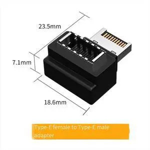 USB 3.1 Front Panel Header USB Type-E to USB Type-A Cable Adapter Connector Type E Female to USB A Male Connector USB 3.1 Front Panel Header USB Type-E to USB Type-A Cable Adapter Connector Type E Female to USB A Male Connector