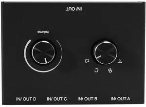 4 Port Audio Switch, 3.5Mm Audio Switcher, Stereo AUX Audio Selector, 4 Input 1Output/1Input 4 Output Audio Switcher Box 4 Port Audio Switch, 3.5Mm Audio Switcher, Stereo AUX Audio Selector, 4 Input 1Output/1Input 4 Output Audio Switcher Box