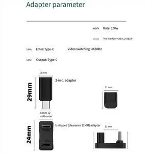 100W USB 3.2 Type C Male to Female 1 to 2 Adapter OTG 10Gbps Fast Data 4K Tablet USB-C Charging Converter-B 100W USB 3.2 Type C Male to Female 1 to 2 Adapter OTG 10Gbps Fast Data 4K Tablet USB-C Charging Converter-B