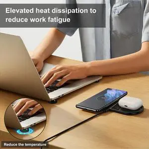 2 Pcs Laptop Notebook Black Antiskid Cool Ball Cooler Stand Pad 2 Pcs Laptop Notebook Black Antiskid Cool Ball Cooler Stand Pad