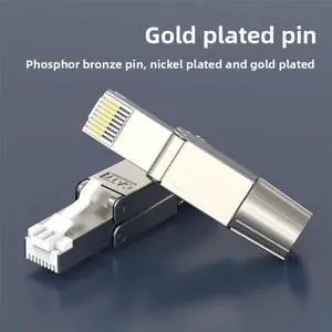Cat 7 for RJ45 Connector STP Shielded Field Termination Plug for Cat7 23 24 26AWG Networking Cable for PCB Connectors Cat 7 for RJ45 Connector STP Shielded Field Termination Plug for Cat7 23 24 26AWG Networking Cable for PCB Connectors