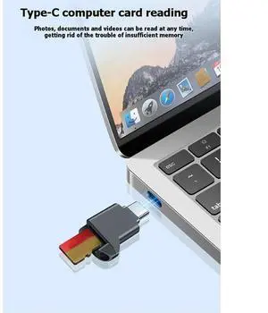 Type-C 2.0 Mini TF Card Reader External Storage USB-C Adapter Compact and Stretchable Design for Data Transfer Type-C 2.0 Mini TF Card Reader External Storage USB-C Adapter Compact and Stretchable Design for Data Transfer
