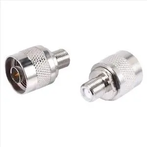 2pcs N Type male plug to F female coaxial adapter connector for antenna,silver 2pcs N Type male plug to F female coaxial adapter connector for antenna,silver