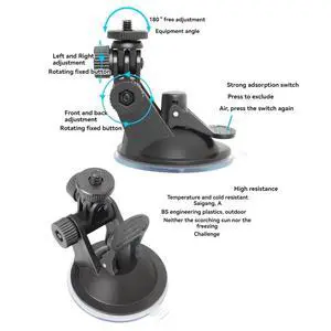 Camera Suction Cup for Car Holder Glass Holder Monopod for 360 Action Camera Action Camera Accessories Camera Suction Cup for Car Holder Glass Holder Monopod for 360 Action Camera Action Camera Accessories