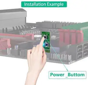 10 Pin Reset/Power on/OFF Switch Motherboard Adapter Card for on/Off Testing Without Chassis for Desktop PC Computer 10 Pin Reset/Power on/OFF Switch Motherboard Adapter Card for on/Off Testing Without Chassis for Desktop PC Computer