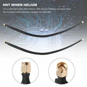 2 Pcs LoRa Flat Cable SMA Male to SMA Female Window and Door Feed Thru Coaxial Cable Extension Adapter for LoRa 2 Pcs LoRa Flat Cable SMA Male to SMA Female Window and Door Feed Thru Coaxial Cable Extension Adapter for LoRa
