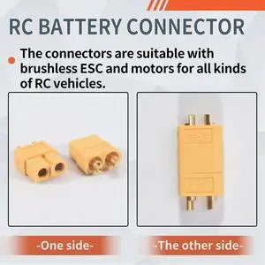IDUD 5 X Pairs RC XT60 Male & Female PAIR Connector + Heat Shrink IDUD 5 X Pairs RC XT60 Male & Female PAIR Connector + Heat Shrink