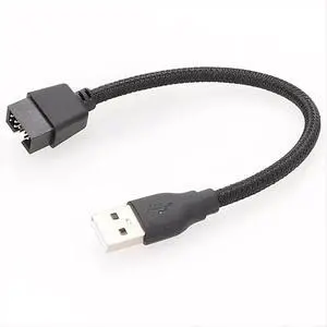 Mainboard Internal Data Extension Cable USB A Devices to 9 Pin USB Extension Cable, Fast and Stable Transfer Mainboard Internal Data Extension Cable USB A Devices to 9 Pin USB Extension Cable, Fast and Stable Transfer