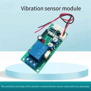 Vibration Module Vibration Sensors Relay Switch Sensitivity the Time Delay Adjustable 12V for Board Vibration Module Vibration Sensors Relay Switch Sensitivity the Time Delay Adjustable 12V for Board