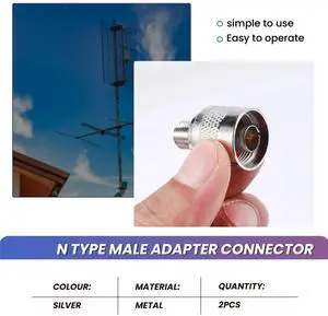 2pcs N Type male plug to F female coaxial adapter connector for antenna,silver 2pcs N Type male plug to F female coaxial adapter connector for antenna,silver