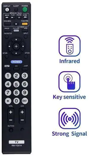Replace RM-YD014 Remote Control for TV -32XBR4 -40D3000 -40V3000 Replace RM-YD014 Remote Control for TV -32XBR4 -40D3000 -40V3000