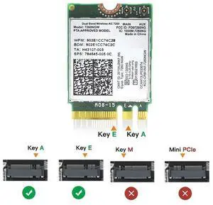 7260NGW AC Network Card with Built-in Antenna 1200M Dual Band 2.4G 5G BT4.0 802.11AC Adapter Card 7260NGW AC Network Card with Built-in Antenna 1200M Dual Band 2.4G 5G BT4.0 802.11AC Adapter Card