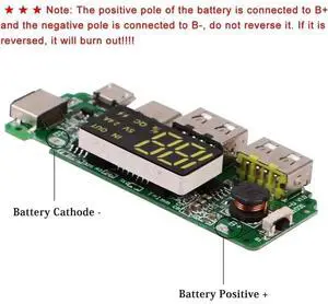 3Pcs Lithium Charger Board LED Dual USB 5V 2.4A Type-C USB Mobile Power Bank Charging Module Circuit 3Pcs Lithium Charger Board LED Dual USB 5V 2.4A Type-C USB Mobile Power Bank Charging Module Circuit