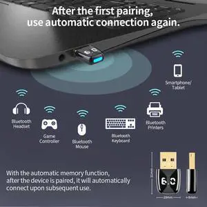 USB Bluetooth6.0 Dongle Bluetooth6.0 Adapter Receiver Transmitter for Bluetooth Keyboard Mouse Headphone Speaker USB Bluetooth6.0 Dongle Bluetooth6.0 Adapter Receiver Transmitter for Bluetooth Keyboard Mouse Headphone Speaker