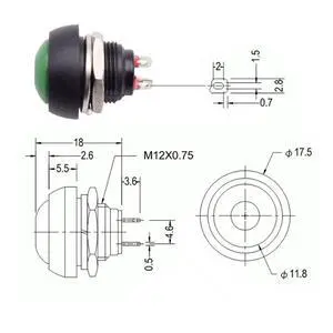 10Pcs 2Pin Mini Switch 12Mm 1A Waterproof Switch PBS-33B 12V Momentary Push Button Switch Reset Non-Locking PBS-33B 10Pcs 2Pin Mini Switch 12Mm 1A Waterproof Switch PBS-33B 12V Momentary Push Button Switch Reset Non-Locking PBS-33B