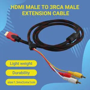 US 5Ft to 3 Video Audio AV Component Converter Adapter Cable for HDTV US 5Ft to 3 Video Audio AV Component Converter Adapter Cable for HDTV