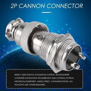 Universal Panel Mount 16mm 2Pin Aviation Connectors Plugs 5 Pcs Universal Panel Mount 16mm 2Pin Aviation Connectors Plugs 5 Pcs