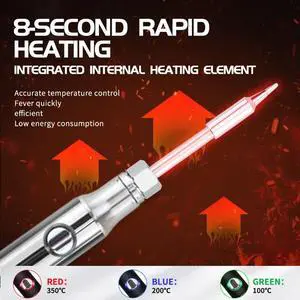 Soldering Iron Pen 510 Thread With Soldering Iron Tip 3-Level Voltage 1100Mah USB Rechargeable Soldering Iron Kit Green Soldering Iron Pen 510 Thread With Soldering Iron Tip 3-Level Voltage 1100Mah USB Rechargeable Soldering Iron Kit Green