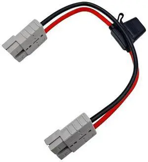 50A Gray Plug Connector With Fuse 10AWG Solar Panel Extension Silicone Line For Car Solar Panel Conversion Cable 50A Gray Plug Connector With Fuse 10AWG Solar Panel Extension Silicone Line For Car Solar Panel Conversion Cable