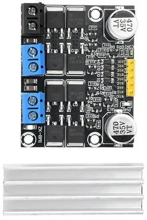 10A 3V-18V Dual-Channel DC Motor Driver H-Bridge Module Forward And Reverse PWM Speed Regulator With Heat Sink 10A 3V-18V Dual-Channel DC Motor Driver H-Bridge Module Forward And Reverse PWM Speed Regulator With Heat Sink