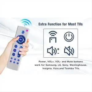2pcs Universal Replacement Remote for TV 4K/ 2 3 4/ HD A2843 A2737 A2169,No Voice No with Blue Backlight 2pcs Universal Replacement Remote for TV 4K/ 2 3 4/ HD A2843 A2737 A2169,No Voice No with Blue Backlight