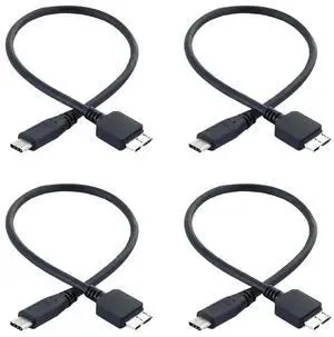 4X Hard Drive Cable,USB 3.1 Type-C Male To USB 3.0 Micro-B Male Data Cable For Tablet Phone 4X Hard Drive Cable,USB 3.1 Type-C Male To USB 3.0 Micro-B Male Data Cable For Tablet Phone