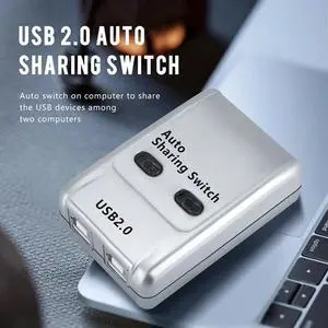 USB 2.0 Auto Sharing Switch 2 Port HUB Adapter Switcher for 2 PC Printer USB Switch Devices Support USB 2.0 Auto Sharing Switch 2 Port HUB Adapter Switcher for 2 PC Printer USB Switch Devices Support