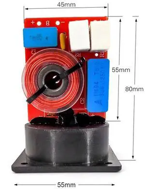 80W 2 Way Hi-Fi Speaker Frequency Divider Crossover Filters with Junction Box 80W 2 Way Hi-Fi Speaker Frequency Divider Crossover Filters with Junction Box