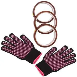 Heat Resistant Gloves And 3 Rolls 10Mm X33M 108Ft Heat Press Tape, Heat Proof Gloves Glove Thermal Tape Sublimation Tape Heat Resistant Gloves And 3 Rolls 10Mm X33M 108Ft Heat Press Tape, Heat Proof Gloves Glove Thermal Tape Sublimation Tape