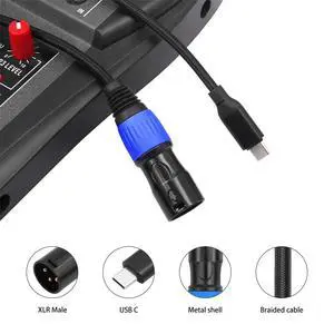 Type C to XLR Male Aux Audio Cable Type C to XLR Male Output Stereo Cord USB Type-C Male to XLR Male Cable Plug and Play Type C to XLR Male Aux Audio Cable Type C to XLR Male Output Stereo Cord USB Type-C Male to XLR Male Cable Plug and Play
