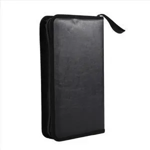 80 VCD DVD CD Faux Leather Case Storage Holder Organizer Black 80 VCD DVD CD Faux Leather Case Storage Holder Organizer Black