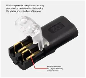 100 Pack of D2 2-Pin Pluggable Wire Connectors, Nylon Insulated Copper Quick-Connect Terminal Blocks 100 Pack of D2 2-Pin Pluggable Wire Connectors, Nylon Insulated Copper Quick-Connect Terminal Blocks