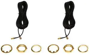 2X RP - SMA Male To Female Antenna Connector Extension Cable Black 10 M 2X RP - SMA Male To Female Antenna Connector Extension Cable Black 10 M
